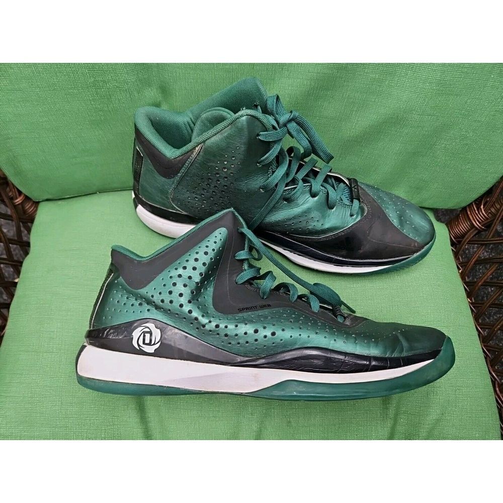 ADIDAS D ROSE 773 21 III Basketball SNEAKER Sz 12.5 Green Black C75723 Derrick
